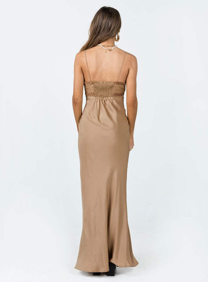 Emily Maxi Dress Brown