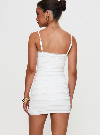 Gradine Mini Dress White