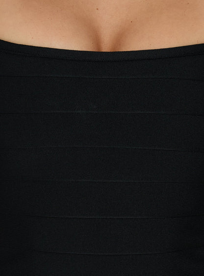 Jayana Bandage Mini Dress Black