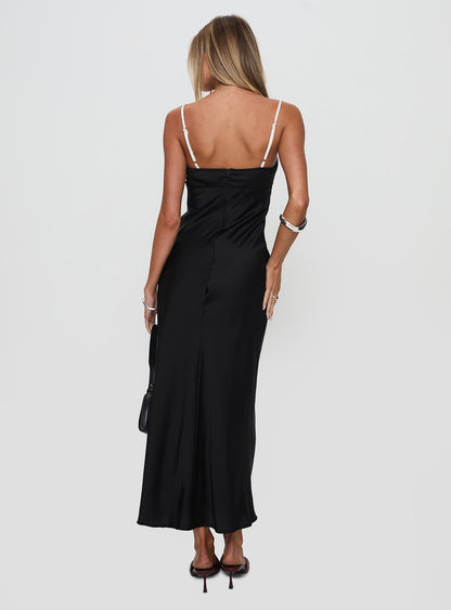 Vasiliki Maxi Dress Black / White