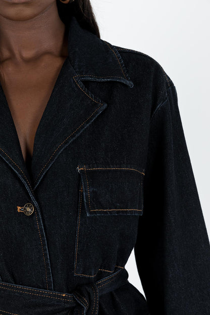 Giselle Mini Dress Dark Denim