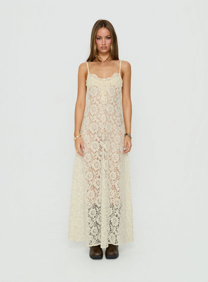 Lovedream Lace Maxi Dress Yellow
