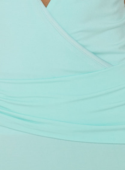 So Major Draped A-Line Maxi Dress Blue
