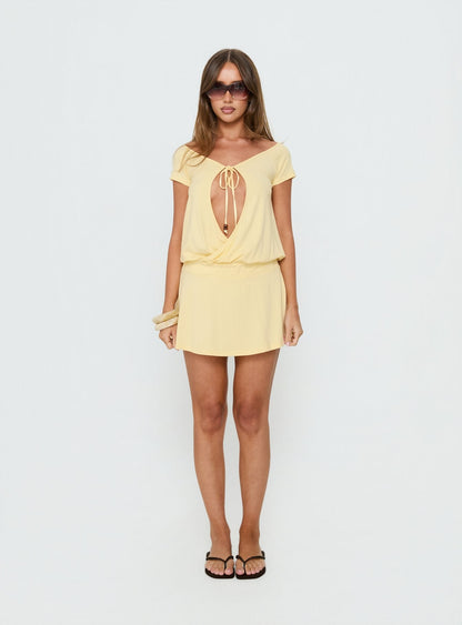 Papino Mini Dress Lemon