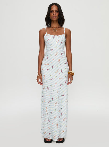 Charcuterie Maxi Dress Blue