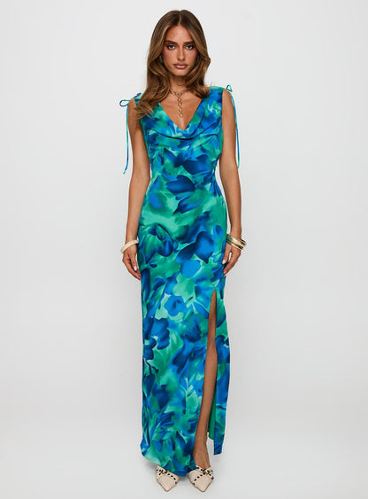 Symphonies Cowl Maxi Dress Multi