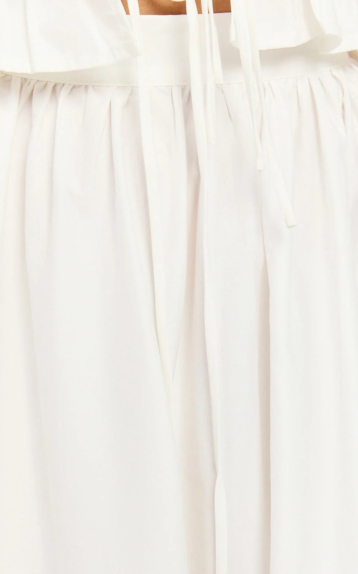 Preston Maxi Skirt - Gathered Waist Full Skirt in Ivory