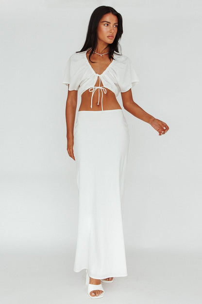 Coast To Coast Maxi Skirt White