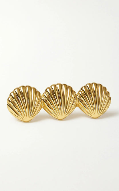 Raquel Shell Barette in Gold