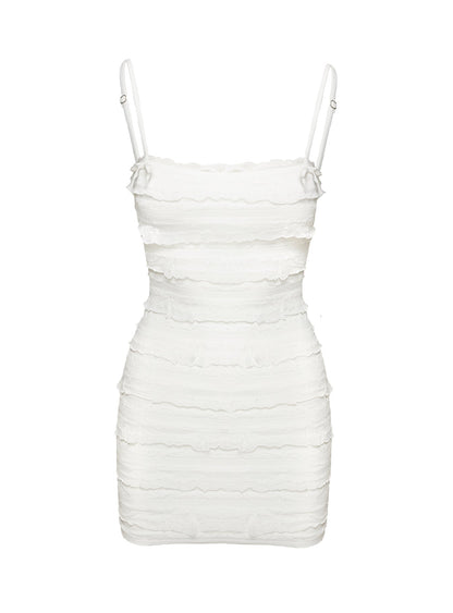 Gradine Mini Dress White