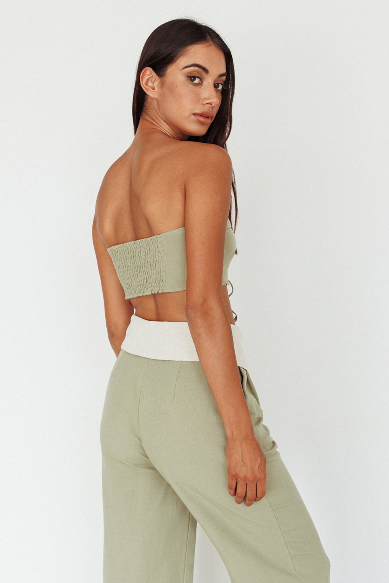 East Village Foldover Pants Sage