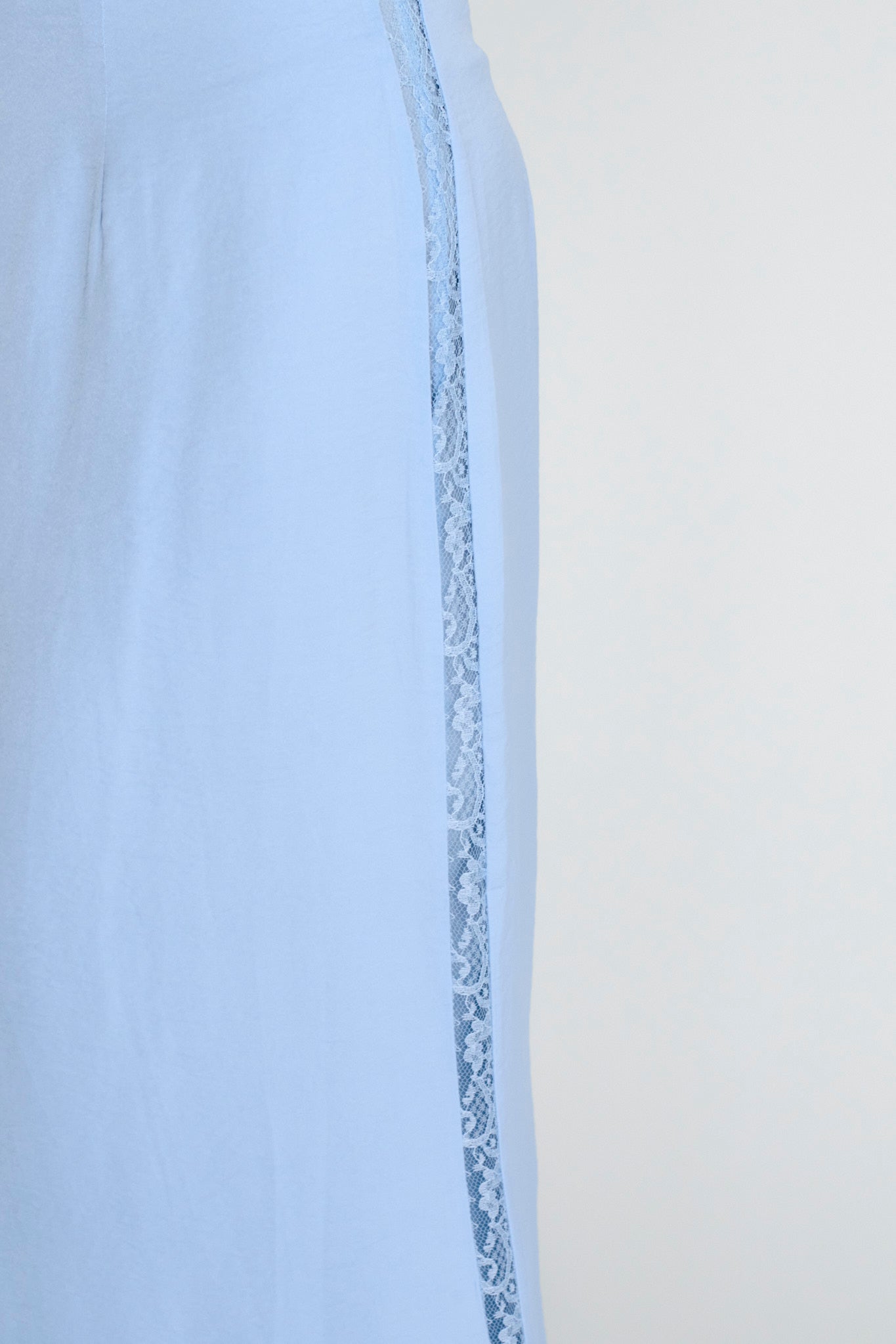 Pammy Lace Trim Maxi Skirt Cloud Blue