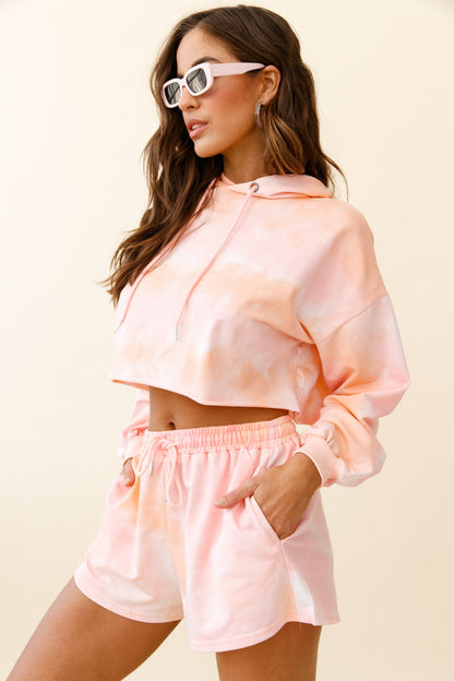 September Sun Drawstring Waist Shorts Pink