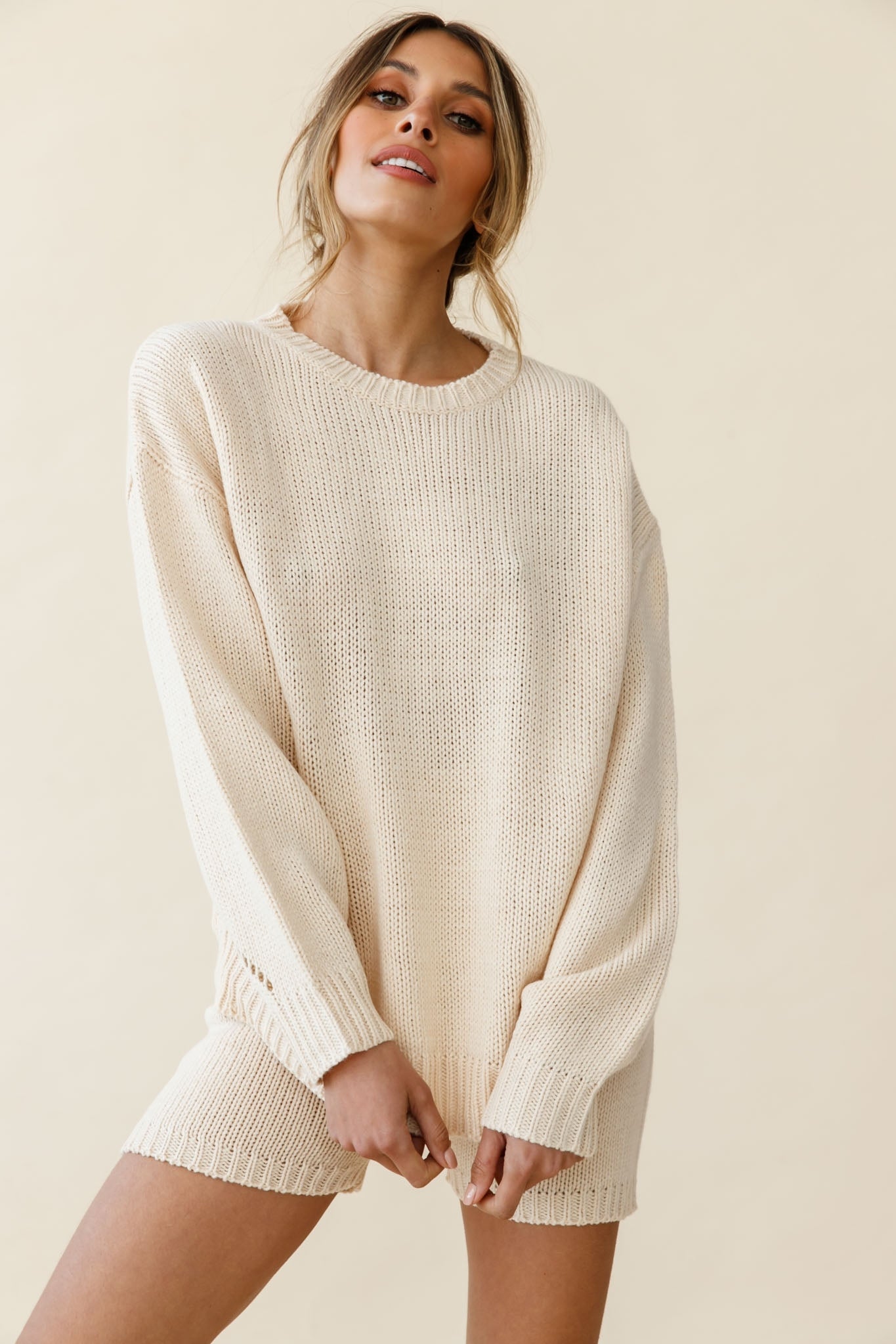 Denver Knit Lounge Shorts Cream